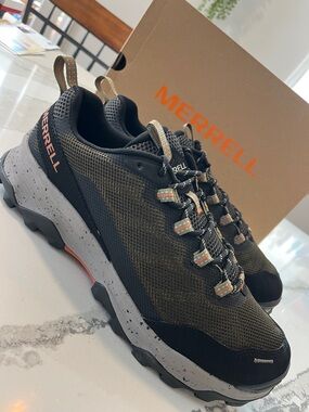 Merrell Men's Olive Speed Strike Trail Sneakers
